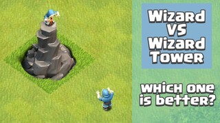 Every Level Wizard VS Every Level Wizard Tower | Clash of Clans