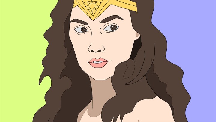 Aku Gambarin Diana Prince Dari Film Wonder Woman (2017) - Versi Cyberpunk Di Akhir!