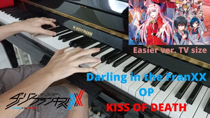 [EASIER VER.] KISS OF DEATH - Darling in the FranXX OP (Piano TV size)