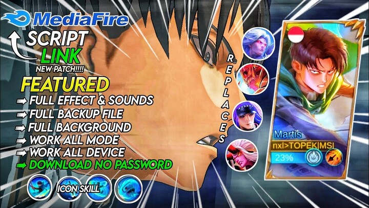 NEW!! Script Skin Martis Levi AOT No Password MediaFire | Full Effect & Voice - New Patch