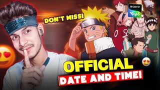 😱Naruto Official Date and time!! | Naruto promo on sony yay | Naruto season 5