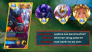 KHUFRA VS TOP GLOBAL META HEROES in MYTHICAL GLORY RANK ! | Top 1 Global Khufra Tips & Tricks | MLBB