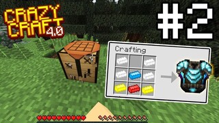 ตามหาอุปกรณ์เพื่อสร้างเกราะที่ เทพเกือบที่สุดในเกมมายคราฟ_ - Minecraft Crazy Craft 4.0 #2