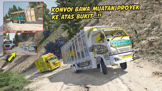 KONVOI TRUK MADURA ASYIK HAMPIR TERGULING, NANJAK BUKIT !!!