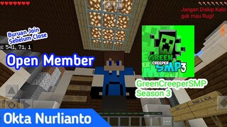 BURUAN JOIN!! OPEN MEMBER GreenCreeperSMP Season 3 [Okta Nurlianto Video's].