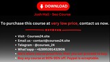 Josh Hall - Seo Course