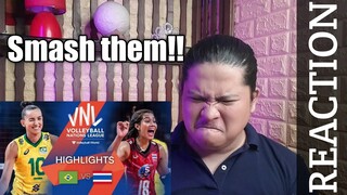 🇧🇷 BRA vs. 🇹🇭 THA - Highlights Week 3 | Women's VNL 2022 REACTION || Jethology