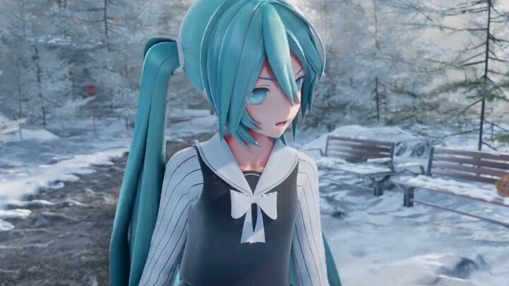 [MMD] Zamuza YYB style black and white skirt Hatsune Miku Blender Eevee