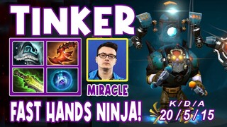 Miracle Tinker Midlane Gameplay 20 KILLS | FAST HANDS NINJA! | Dota 2 Expo TV