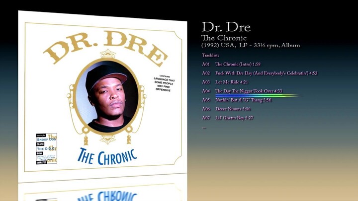 Dr. Dre (1992) The Chronic [LP - 33⅓ RPM - Album]