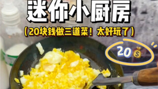 I can make three dishes for 20 yuan! I stumbled upon a mini kitchen on the street. It's so fun!