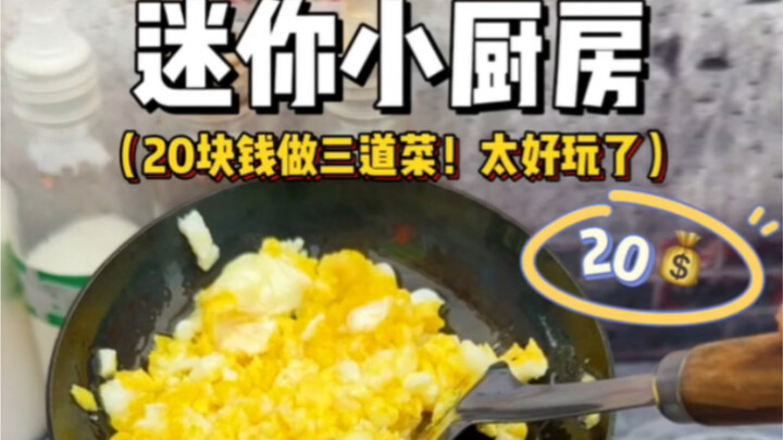 20块钱能做三道菜！偶遇街头迷你小厨房。太好玩了！