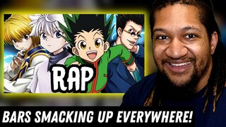 Reaction to GON, KILLUA, KURAPIKA & LEORIO RAP | RUSTAGE ft. Breeton Boi, Ham Sandwich & Aerial Ace