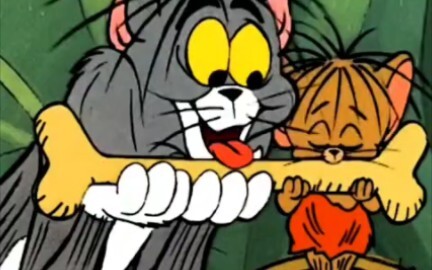 Tom and Jerry return to primitive society