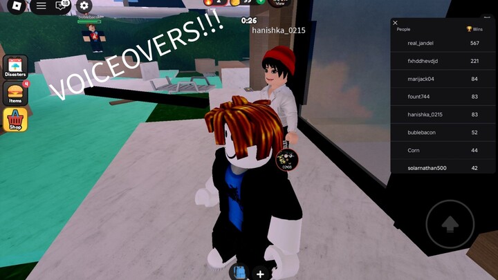 Disaster island survival but i got voiceover