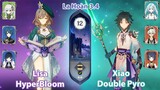 [NEW SKIN] Lisa HyperBloom & Xiao Double Pyro | La Hoàn Thâm Cảnh Tầng 12 | Genshin Impact 3.4