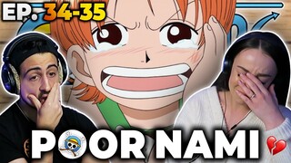 Nami's backstory BROKE US! 😭 *ONE PIECE* Episodes 34-35 REACTION!