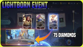 New Event Lightborn Skin Draw for 75💎 Diamonds Only | Try Your Luck | MLBB