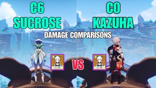 C6 Sucrose Vs C0 Kazuha ! Best ANEMO Support For Ayaka??[GENSHIN IMPACT]