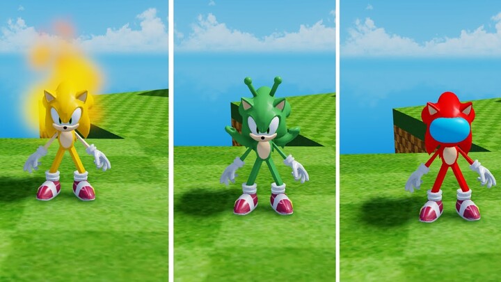 DESBLOQUEAMOS O SUPER SONIC, SONIC PIGGY E SONIC SECRETO - Roblox Find The Sonic Morphs