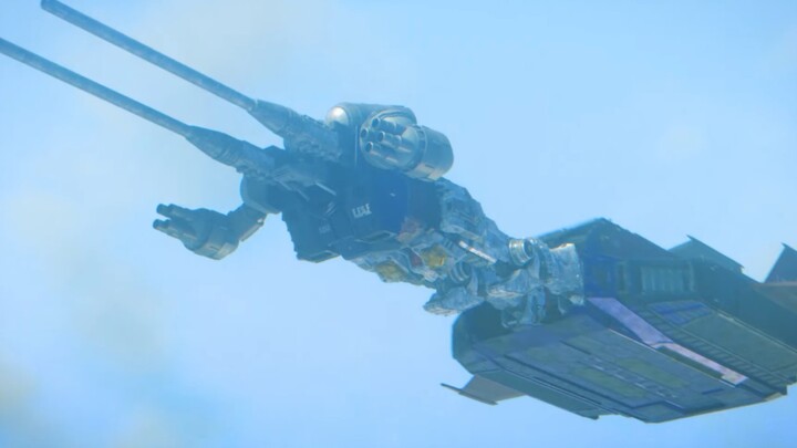 Peralatan baru Gundam berlabuh di udara, meskipun peralatannya diganti, itu tidak dapat menghentikan