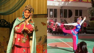 7年未登台的宝妈为了女儿，在幼儿园表演“耍花枪”，全场沸腾了