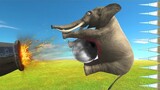 Road of Dangerous Cannon and Rotating Spikes - Animal Revolt Battle Simulator