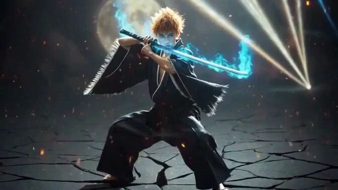 【AI Animation】Ichigo's Reiatsu Explosion — Full 30 Second Sequence!