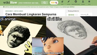 Cara Membuat Lingkaran Sempurna (Di Anime VS Di Real Life)...