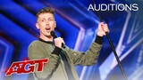 Early Release: The Judges Can't Stop Laughing at Cam Bertrand's Comedy - America's Got Talent 2021