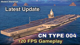 Modern Warships: latest update CN TYPE OO4 120 FPS Gameplay.
