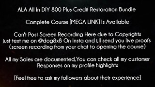 ALA All In DIY 800 Plus Credit Restoration Bundle Course download