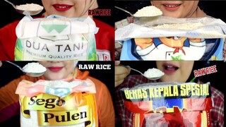 ASMR RAW RICE EATING || COMPILATION RAW RICE |MAKAN BERAS MENTAH DIKARUNG PLASTIK || ASMR INDONESIA