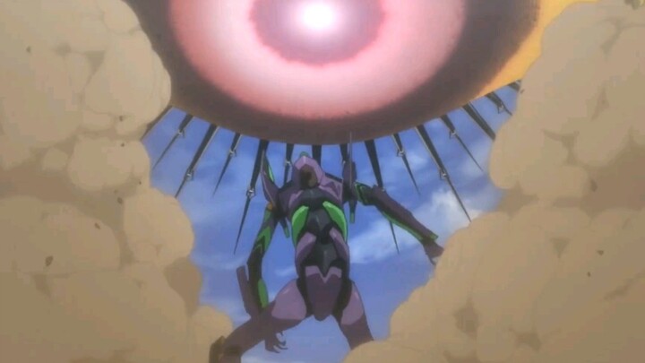 [MAD]EVA 01 resists the 10th Angel, Sahaquiel, with A.T. field|<Alone>