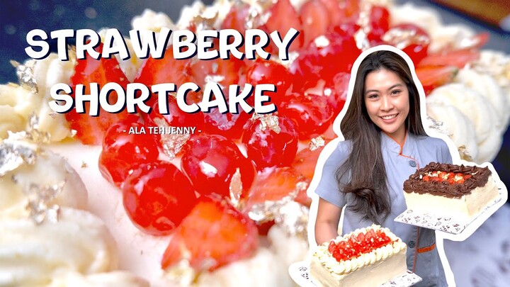 RESEP ANTI GAGAL STRAWBERRY SHORTCAKE ALA TEH JENNY #masterchef #indonesia #dessert #cake  #howto