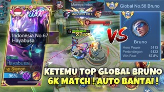 3K MATCH HAYABUSA VS TOP GLOBAL BRUNO 6K MATCH ! AUTO BIKIN KENA MENTAL ! Top global hayabusa