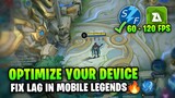How to Optimize your Device to Fix Lag in Mobile Legends | 1-3 GB Ram | Low-end Device