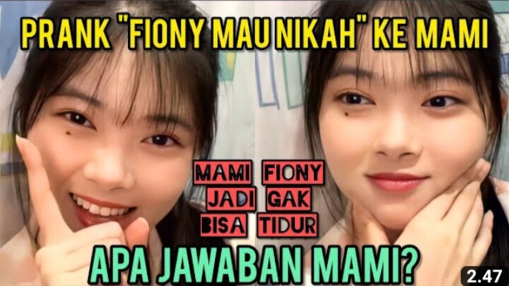 fiony prank ke mami bilang mau nikah muda