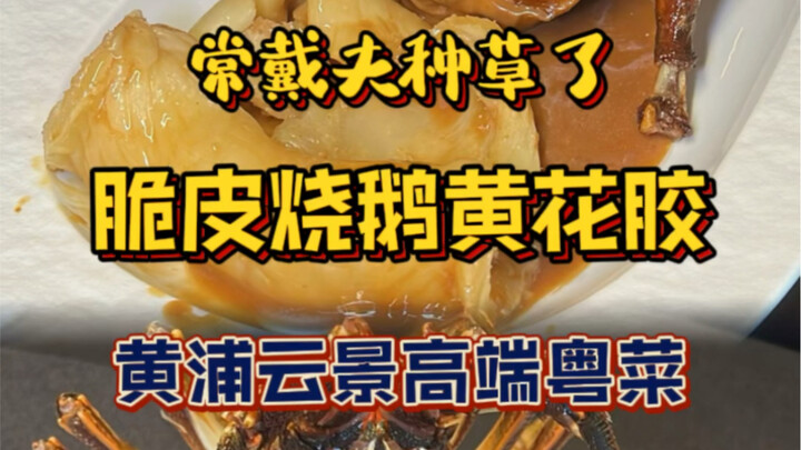 Crispy roast goose stuffed with bird’s nest