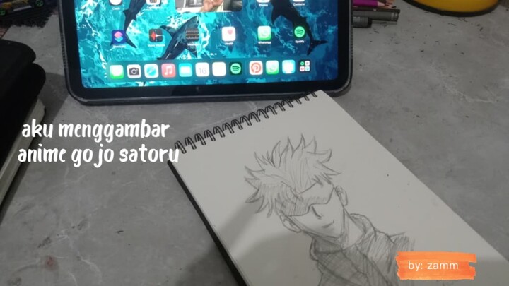 menggambar gojo satoru