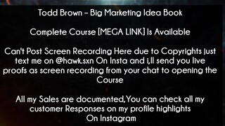 Todd Brown Course Big Marketing Idea Book download