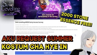 AKU ISI SURVEY SUPAYA ADA SUMMER KOSTUM CHA HYE IN SOLO LEVELING ARISE