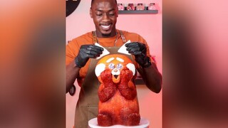 Turning Red Cake!   cakedecorating turningred 4town foodtiktok