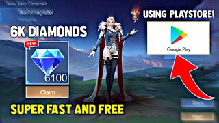 6K DIAMONDS SUPER FAST AND BEST WAY USING PLAYSTORE! FREE DIAMONDS! LEGIT! | MOBILE LEGENDS 2023