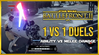 Battlefront 2 Lightsaber Duels Ability Damage Vs Melee Damage Star Wars Battlefront 2 Gameplay