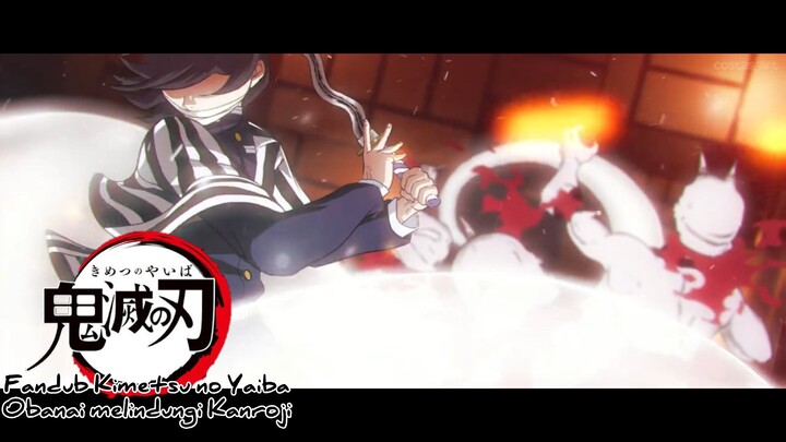 Fandub Kimetsu no Yaiba Fananimation Obanai melindungi Kanroji