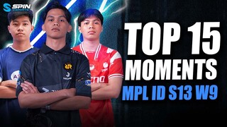 TOP 15 PLAYS MPL ID S13 WEEK 9! RRQ DRAMATIS PLAYOFFS! EVOS ANAVEL LING GG! BTR EMANN GILAA!!!