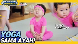 [IND/ENG] Pink Eunwoo cobain yoga bayi! Kira-kira dia lentur gak ya? | The Return of Superman