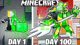 I Survived 100 Days as EMERALD TITAN in Minecraft!