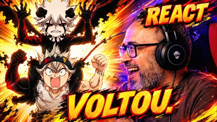 O RETORNO ÉPICO DE BLACK CLOVER! VAI CONTINUAR ASSIM? React EP 1 T2
